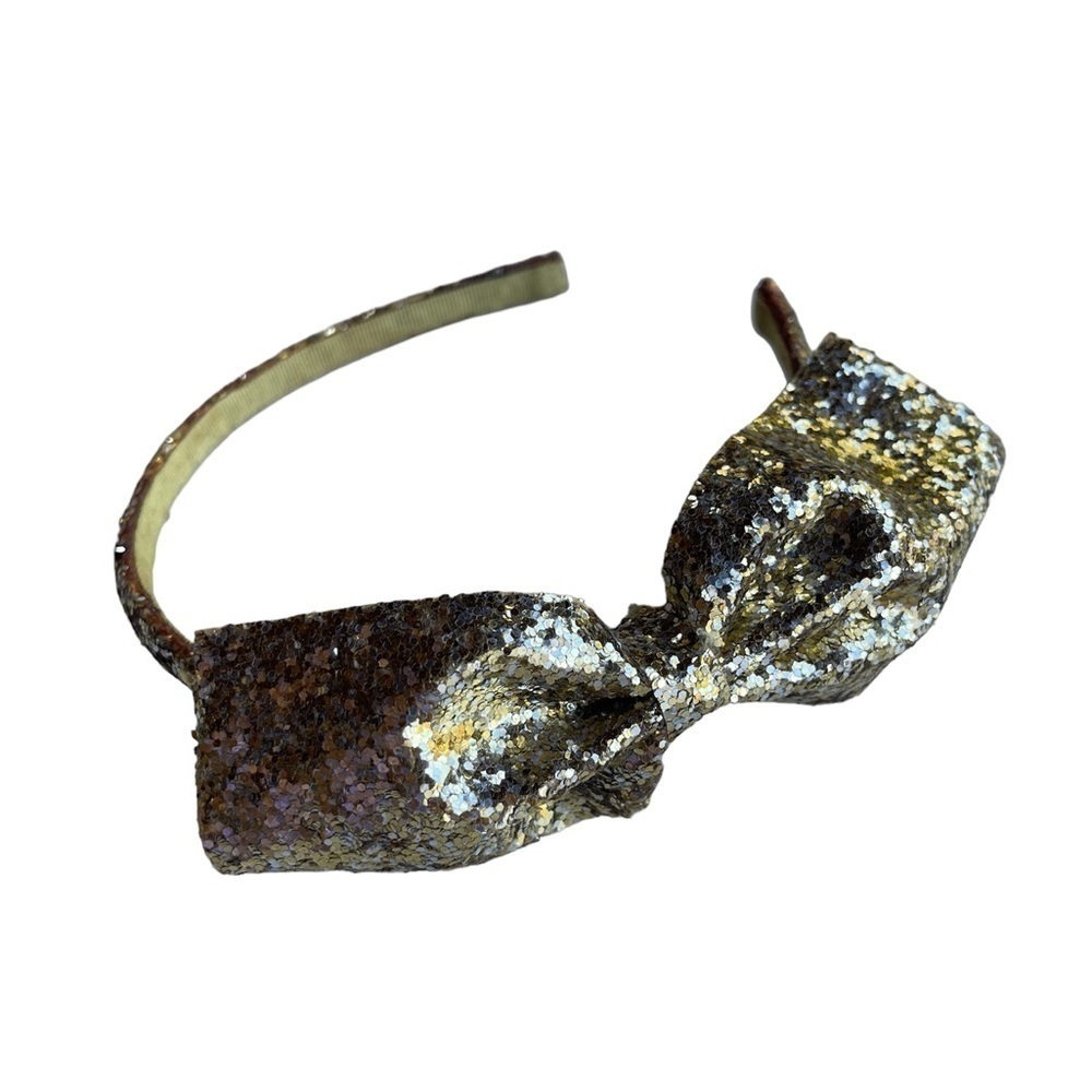 6/$20 ⭐️ Gold Glitter Bow Headband OS Girl